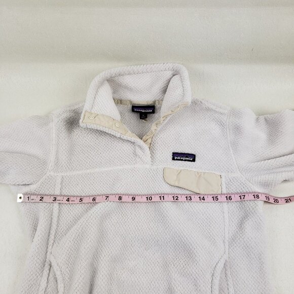 Patagonia Synchilla Snap T Fleece Pullover Womens Medium White Outdoor Jacket - Picture 11 of 12
